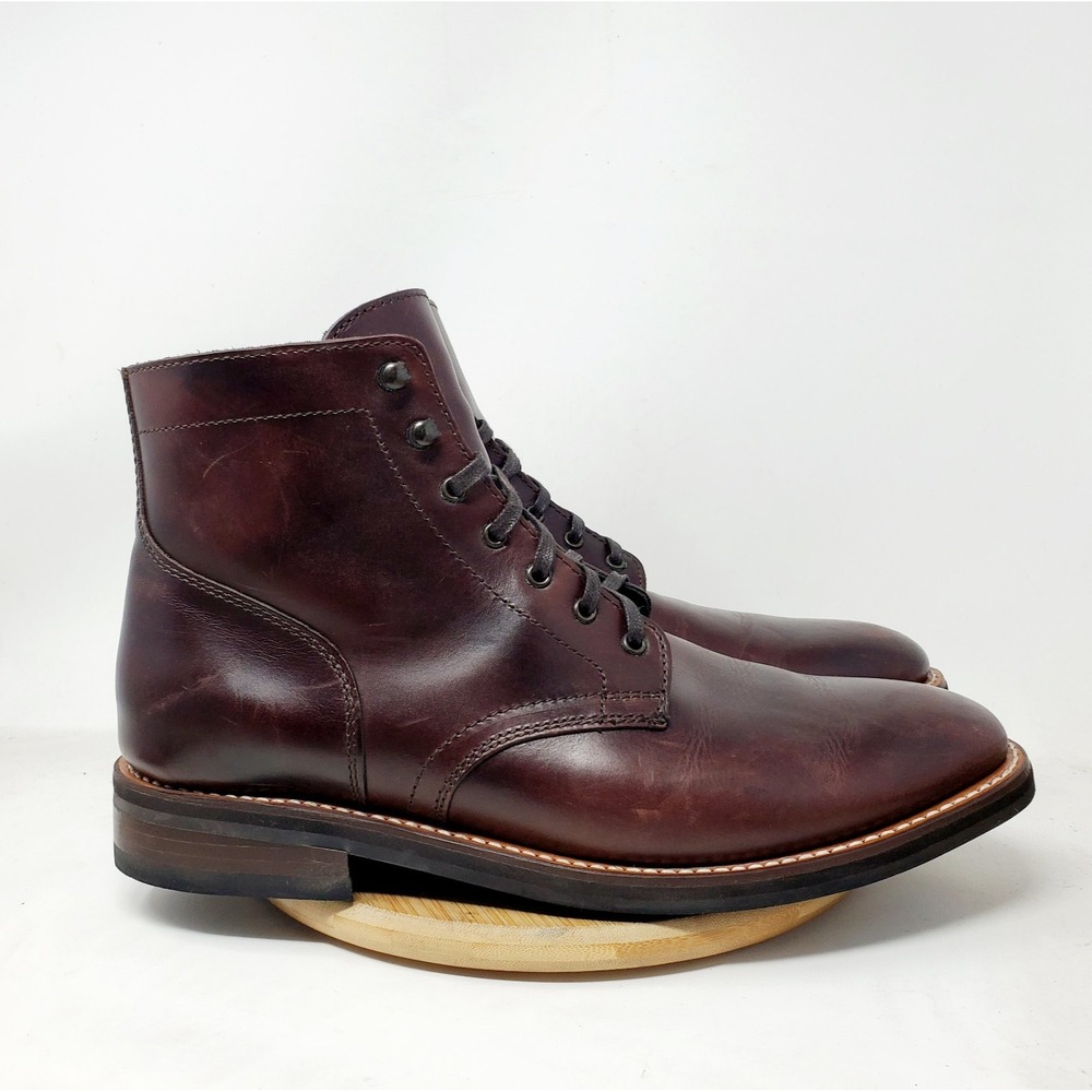Thursday President Boots Mens 11.5 Dark Brown Leather Lace Up Dress Shoes